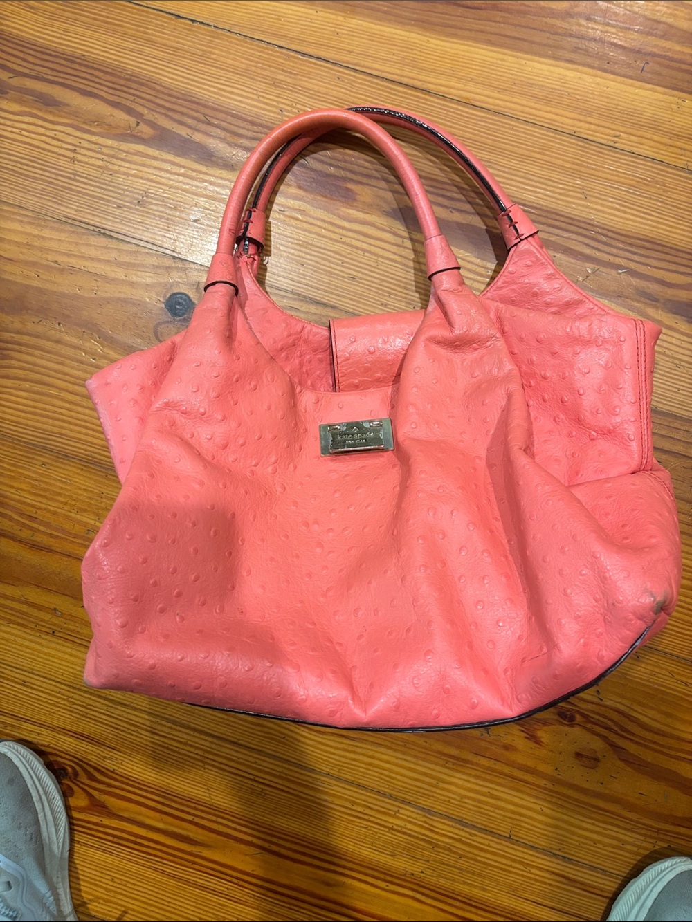 kate spade Coral Pink Textured Tote